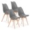 ModernHome Trepezarijske stolice set 4 kom Filipo Dark Gray