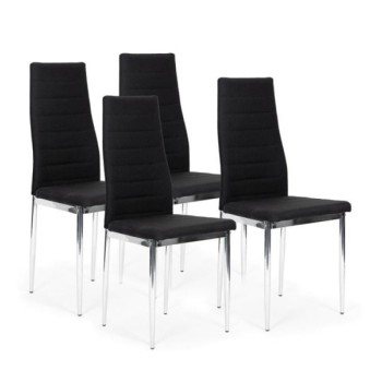 ModernHome Trepezarijske stolice set 4 kom Tami eko koža black