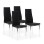ModernHome Trepezarijske stolice set 4 kom Tami eko koža black