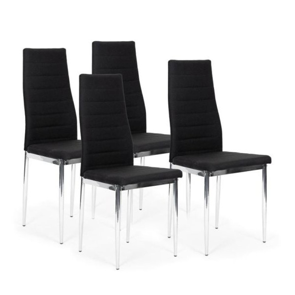 ModernHome Trepezarijske stolice set 4 kom Tami eko koža black