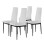 ModernHome Trepezarijske stolice set 4 kom Tami eko koža white