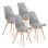 ModernHome Trpezarijske stolice set 4 kom Filipo light grey 2