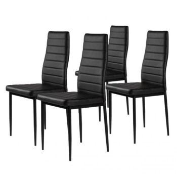 ModernHome Trpezarijske stolice set 4 kom Tami Full Black