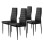 ModernHome Trpezarijske stolice set 4 kom Tami Full Black
