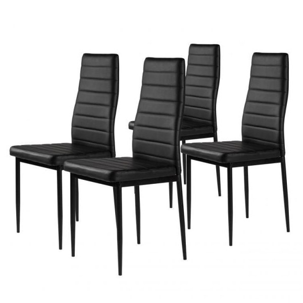 ModernHome Trpezarijske stolice set 4 kom Tami Full Black