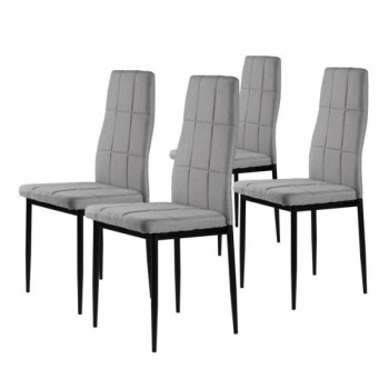 ModernHome Trpezarijske stolice set 4 kom Tami Light Gray