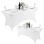 ModernHome Univerzalna navlaka za sto 180 cm bela