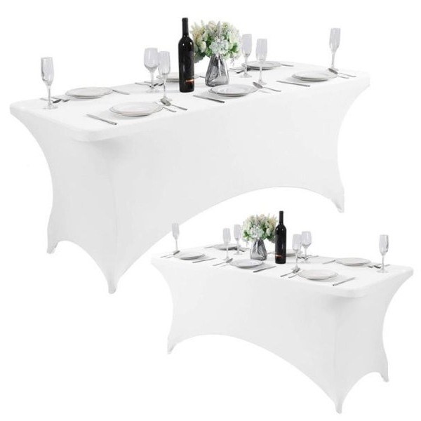 ModernHome Univerzalna navlaka za sto 180 cm bela