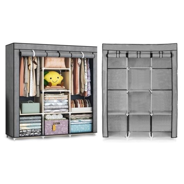 ModernHome Veliki platneni garderober sa policama 3 (PJJSC002)