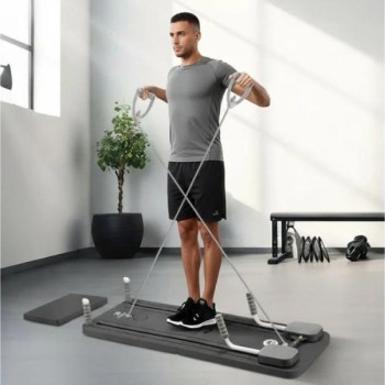 ModernHome Visenamenska pilates reformer daska, sklopiva, sa LCD ekranom i ekspanzerima