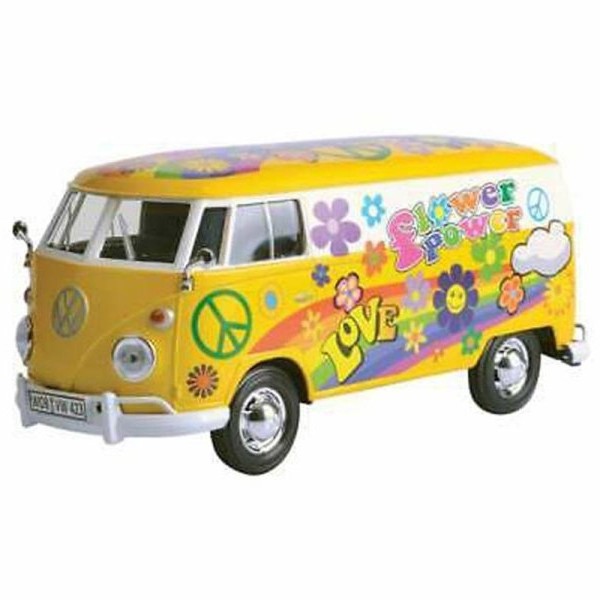 MotorMax Metalni auto 1:24 Volkswagen VW Type 2 Transporter Flower Power 25/79575