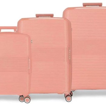 MOVOM Komplet proširivih kofera od polipropilena 55cm-68cm-78cm Inari coral 53294