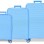 MOVOM Komplet proširivih kofera od polipropilena 55cm-68cm-78cm Inari sky blue 53294