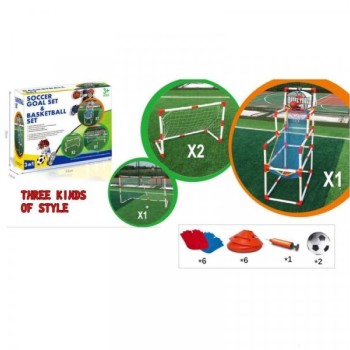 MRX TOYS Igračka 3u1 fudbal i basketball set