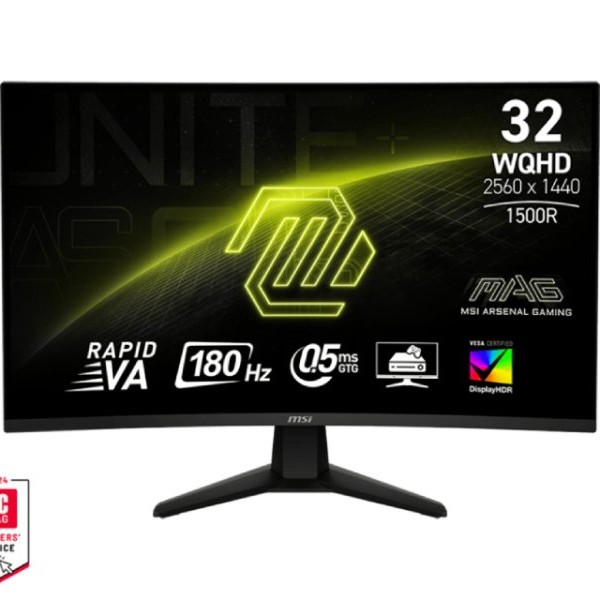 MSI 32CQ6F MAG WQHD Rapid VA 180 Hz Curved