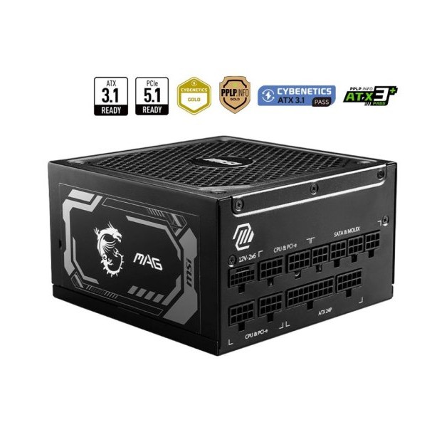 MSI MPG 1000W A1000GL PCIE5 Gold modularno napajanje