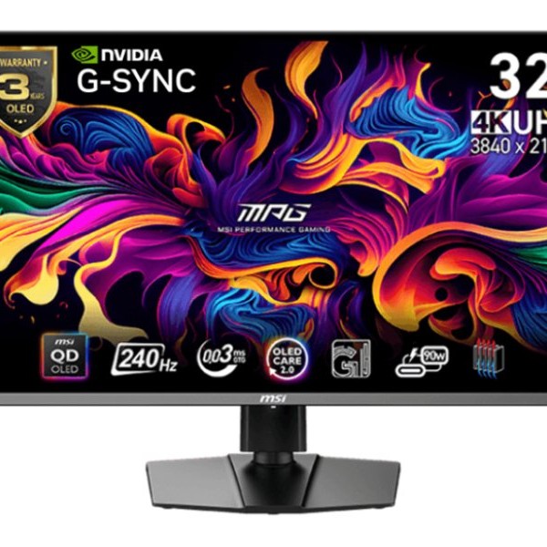 MSI MPG 321URX 4K UHD QD OLED 240Hz Tip-C 90W G-Sync