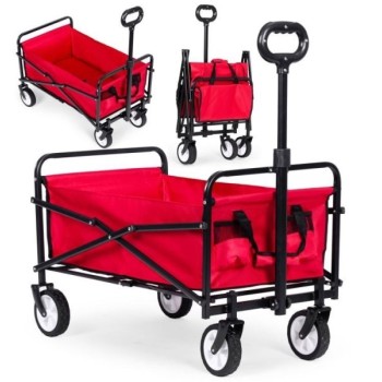 MultiGarden Sklopiva kolica za plažu 48x90cm Red
