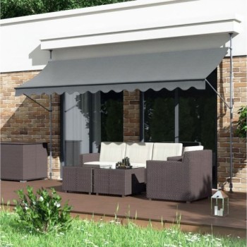 MultiGarden Tenda za terasu i balkon sa podešavanjem visine 2x1.2m Gray