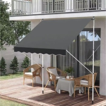 MultiGarden Tenda za terasu i balkon sa podešavanjem visine 3x1.2m Gray
