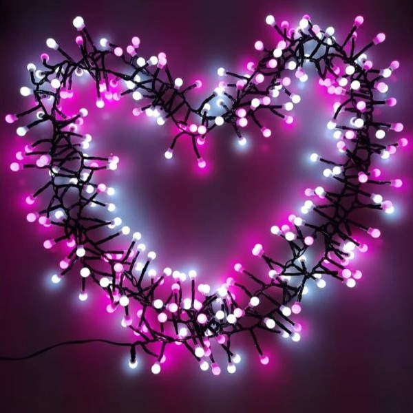 MUSICMAN Lampice za jelku sa 100 roze i belih LED dioda 10m