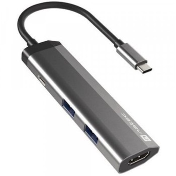 NATEC NMP-1984 FOWLER SLIM, USB Type-C 3-in-1 Multi-port Adapter