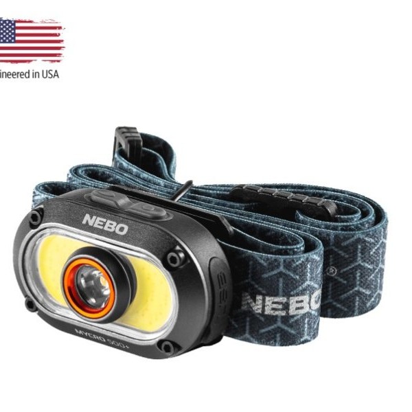 NEBO LED naglavna punjiva lampa MYCRO 500 (NEB-HLP-1005-G)