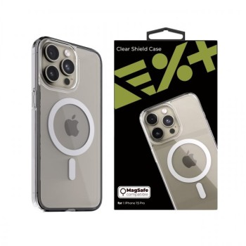 NEXT ONE Shield Case for iPhone 15 Pro MagSafe compatible - Clear (IPH-15PRO-MAGSAFE-CLRCASE)