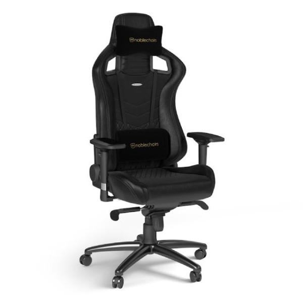 NOBLECHAIRS EPIC Real Leather Gaming stolica crna