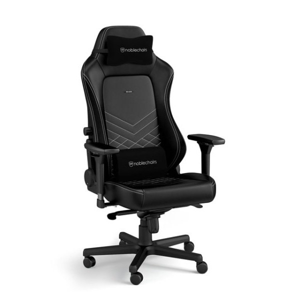 NOBLECHAIRS HERO Gaming stolica crno-platinum bela