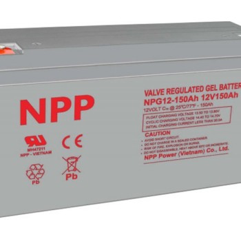 NPP NPG12V-150Ah, Gel battery, C20=150AH, T16, 485*172*240*240, 38,5KG, Light grey