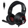 Nubwo Gaming slušalice N11U LED USB crno-crvene