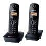 PANASONIC DECT KX-TG1612FXH Duo Bežični telefon, Crna