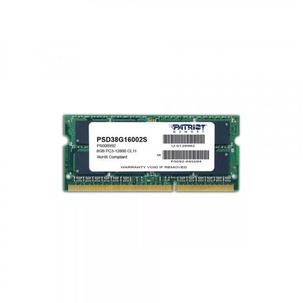 PATRIOT SODIMM DDR3 8GB 1600MHZ Signature PSD38G16002S