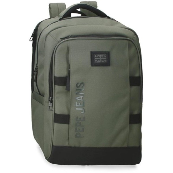 Pepe Jeans Ranac 44cm sa pregradama za laptop i tablet Matlock khaki
