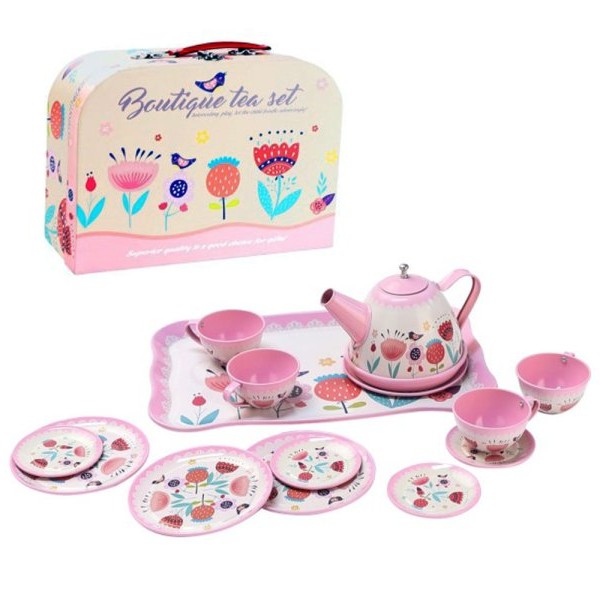 PERTINI Kofer čajanka set cveće 19 elemenata