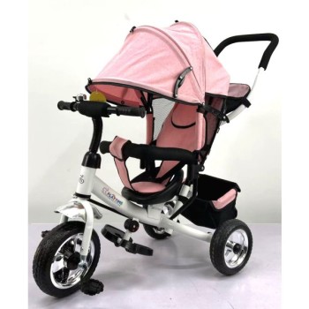 Playtime 411 Tricikl sa podesivim naslonom roze