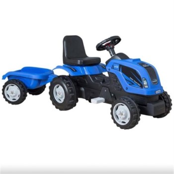 Playtime 956 Traktor na pedale sa prikolicom plavi