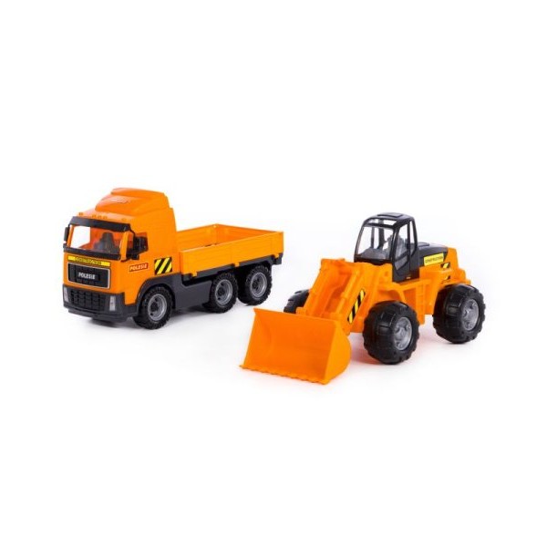 Polesie Veliki kamion za decu sa spuštenom stranom i utovarivač PowerTruck