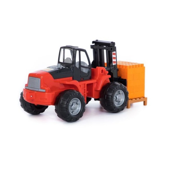 Polesie Veliki viljuškar za decu PowerTruck + Supermix set konstruktora 30 delova