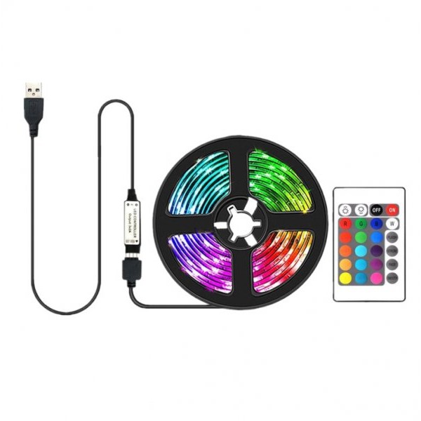 PROSTO Set RGB LED traka 5m LTK5050/30RGB-RC/5