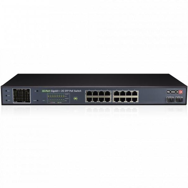 PROVISION POES-16250GCL+2SFP 16-portni Gigabit PoE switch370W