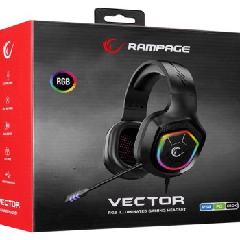 RAMPAGE Slusalice sa mikrofonom (RM-K90, CRNE)