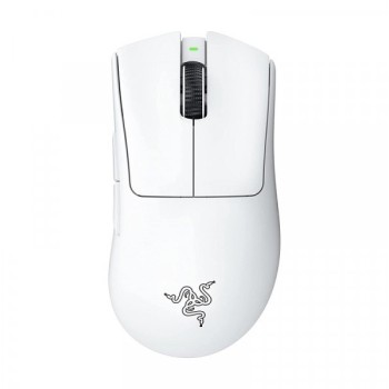 RAZER DeathAdder V3 Pro, ergonomski bežični gejming miš, beli