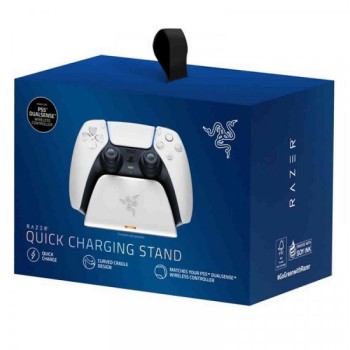 RAZER Postolje za brzo punjenje za PlayStation5 kontrolere – Bela boja (RC21-01900100-R3M1)