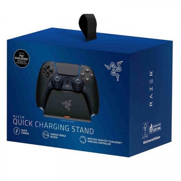 RAZER Postolje za brzo punjenje za PlayStation5 kontrolere – Crna boja (RC21-01900200-R3M1)