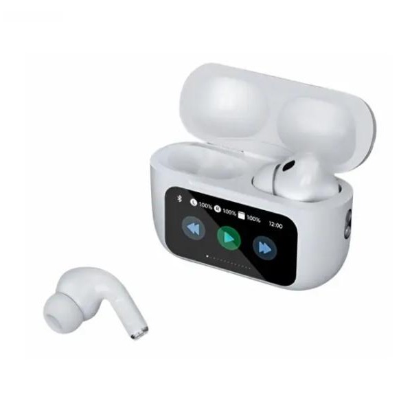 REMAX W30 White Noise-Cancelling True Wireless Earbuds with Touchscreen