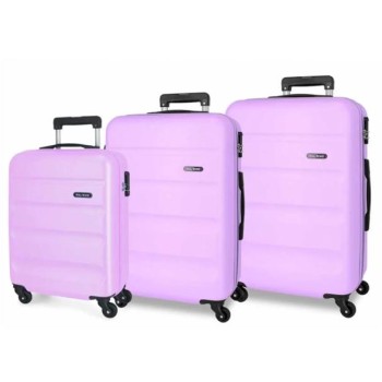 ROLL ROAD Komplet ABS kofera 75/65/55cm Flex lilac 58494