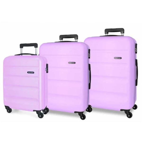 ROLL ROAD Komplet ABS kofera 75/65/55cm Flex lilac 58494