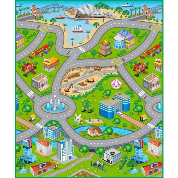 ROLLMATZ Podloga za igranje Gradske ulice 100 x 120cm